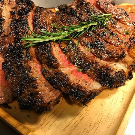 Medium Rare Steak & Wine